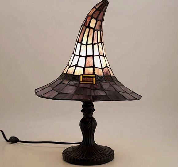 Cracker Barrel Other - Cracker barrel 2026 STAINED GLASS WITCH HAT LAMP VIRAL HALLOWEEN DECOR